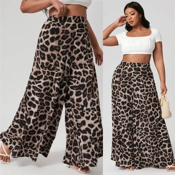 Contemporary Wide Legged Animal Print Pants - Picture 8 of 13